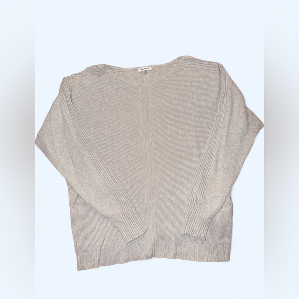 Vila Milano Grey Ribbed Sweater w/ Back Buttons – XL